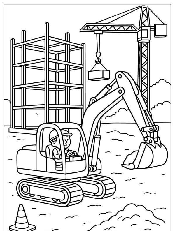 Tranh Tô Màu Xe Máy Xúc: Khám Phá Thế Giới Công Trình tranh tô màu xe máy xúc 8