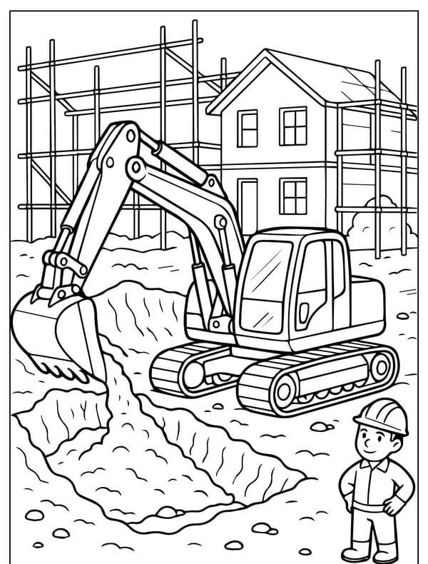 Tranh Tô Màu Xe Máy Xúc: Khám Phá Thế Giới Công Trình tranh tô màu xe máy xúc 9