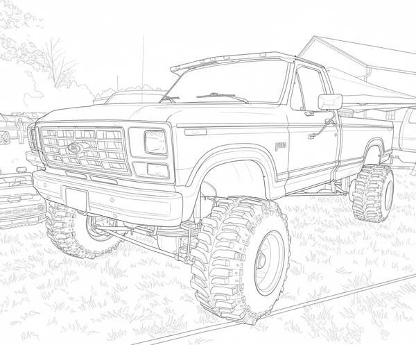 tranh tô màu xe tải 10