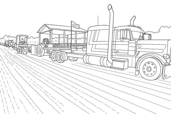 tranh tô màu xe tải 2