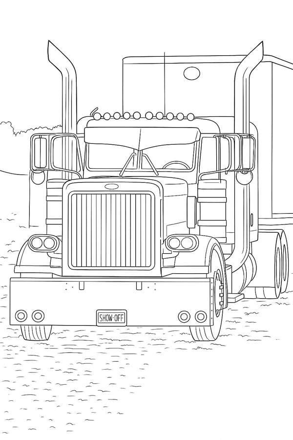 tranh tô màu xe tải 4