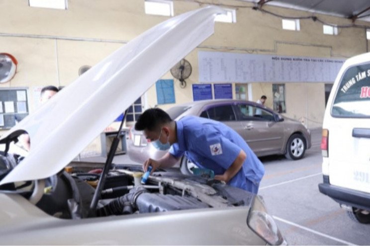 Trình tự đăng kiểm xe ô tô tại dây chuyền