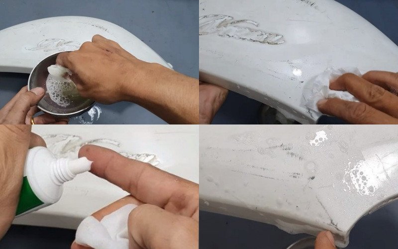 Vết xước trên thân xe máy