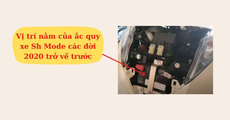 Vị trí ắc quy xe SH mode trước 2020