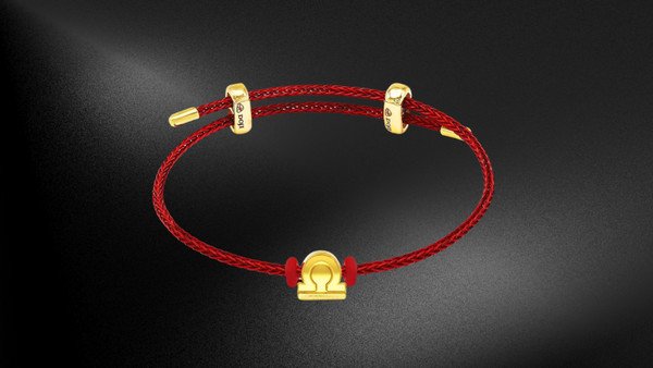 Vòng charm cung hoàng đạo Thiên Bình vàng 24K là lựa chọn hoàn hảo cho Thiên Bình.