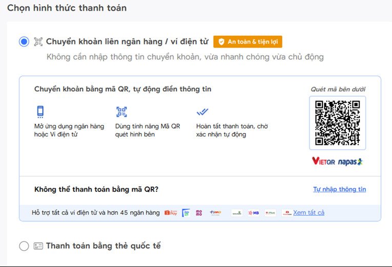 Xác nhận và hoàn tất thanh toán để đặt vé thành công