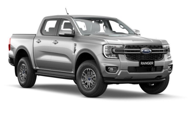 Xe bán tải Ford Ranger màu bạc cá tính