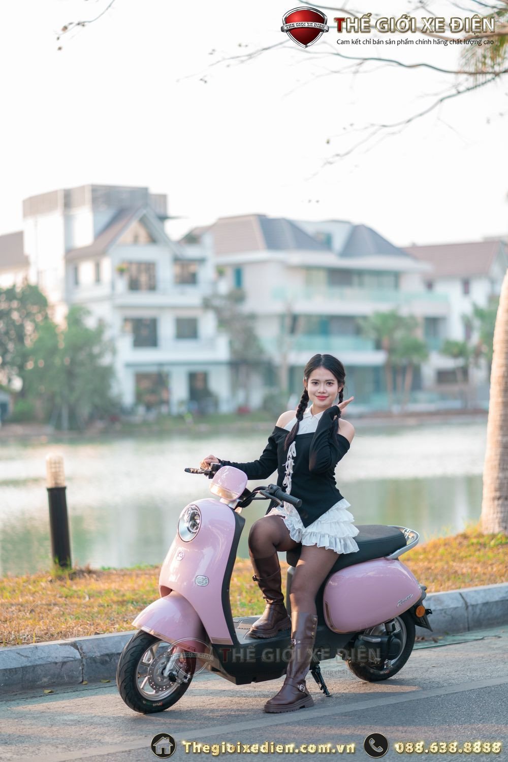 Xe đạp điện trẻ trung và phù hợp với học sinh nữ