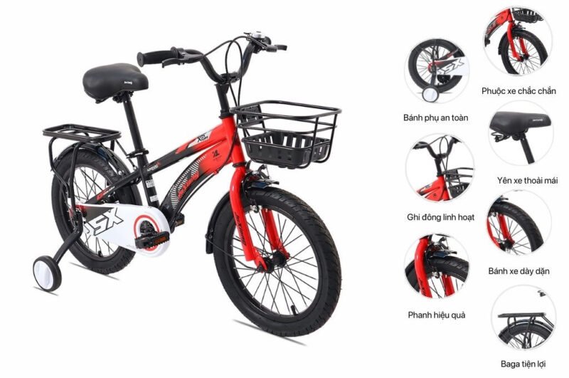 Xe đạp trẻ em 8-10 tuổi nữ với giỏ xinh xắn