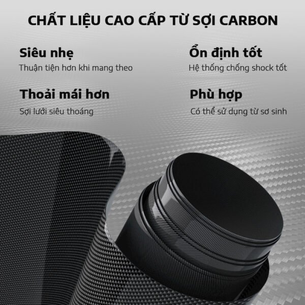 Xe đẩy gấp gọn siêu nhẹ làm từ sợi carbon