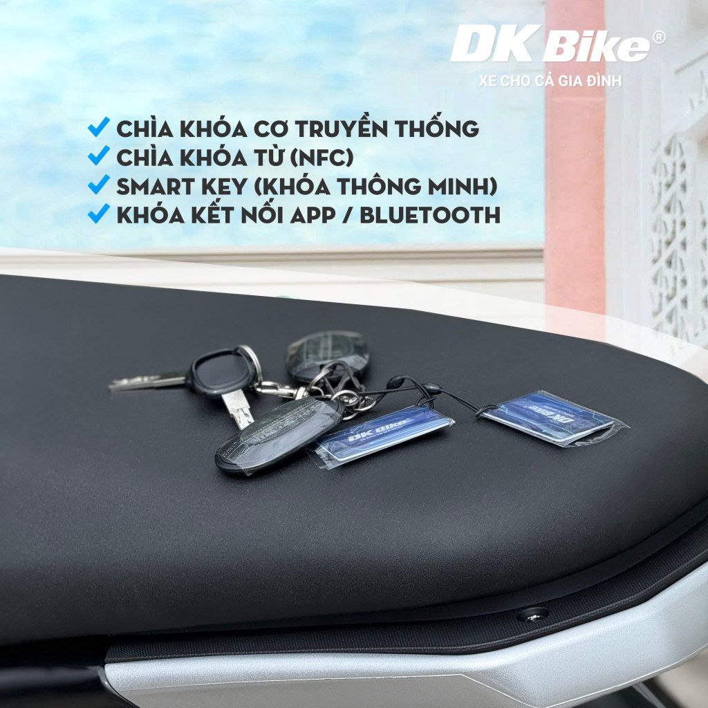 Xe điện DK Bike EZ1 với tính năng mở khóa thông minh tiện lợi
