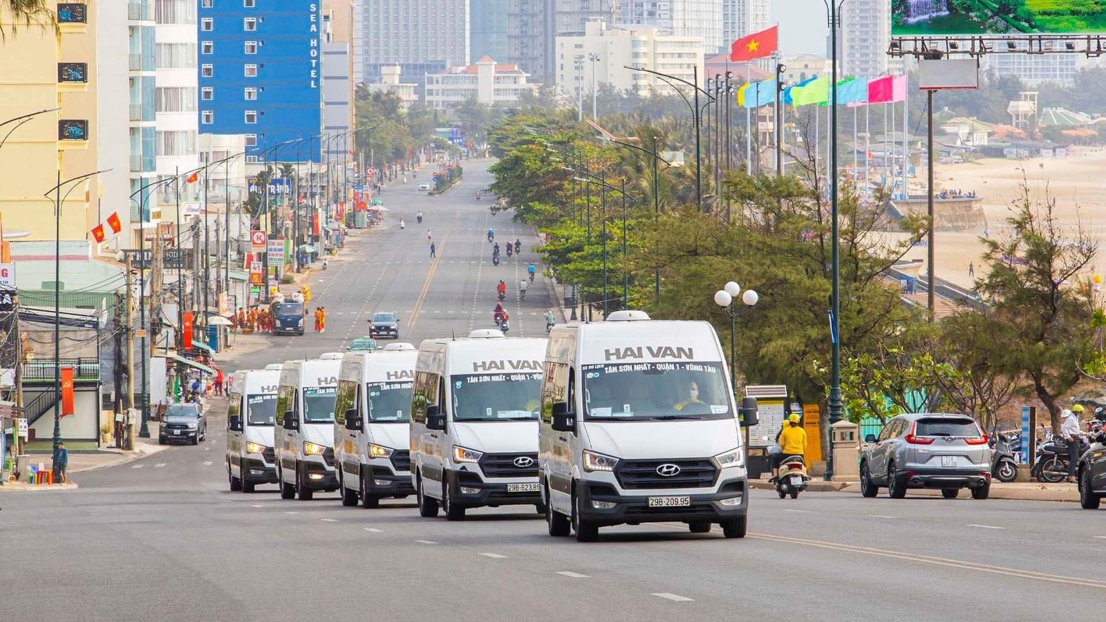 Xe khách Hải Vân Vũng Tàu trên đường di chuyển
