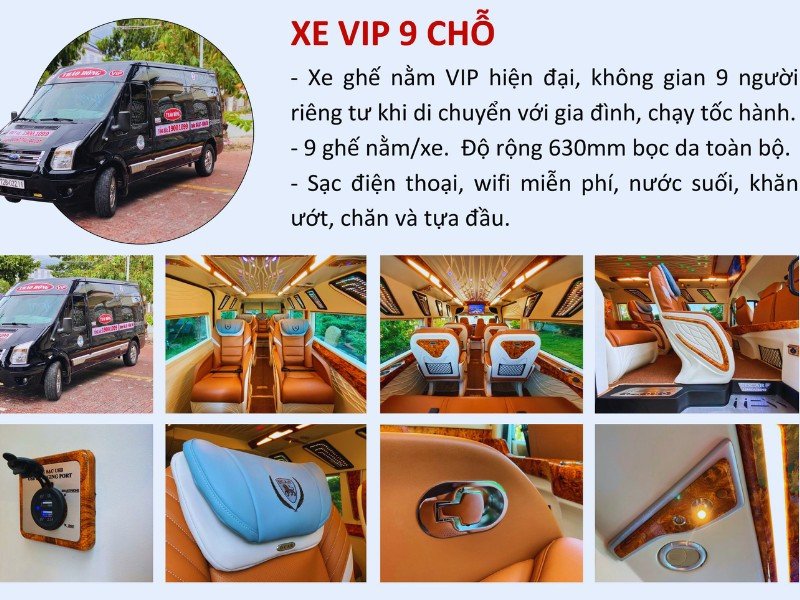 Xe limousine 9 chỗ chất lượng cao của nhà xe Thảo Hồng
