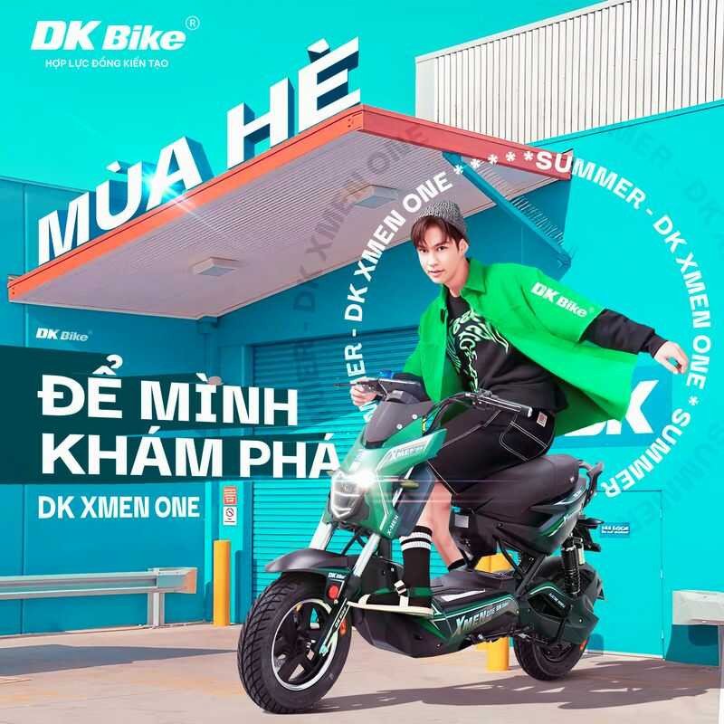 Xe máy điện DK Xmen One với thiết kế thể thao mạnh mẽ