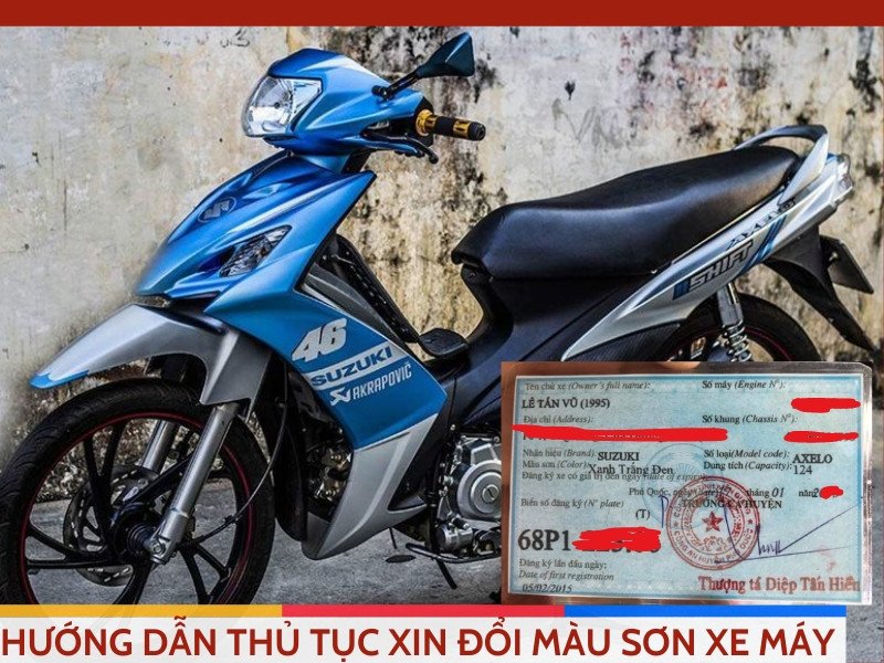 Xe máy được sơn màu xanh rêu hợp lệ