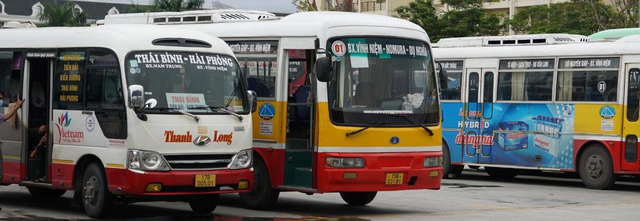 hình ảnh tuyến xe buýt Hải Phòng Vĩnh Bảo trên quốc lộ 10