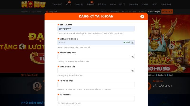 Cách đăng ký Nohu90 đơn giản và an toàn nhất hiện nay image1