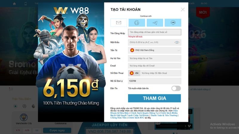 Quy trình đăng ký W88 nhanh gọn và đảm bảo an toàn image1