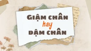 Dẫm Chân Hay Giẫm Chân: Phân Biệt Và Cách Dùng Đúng Trong Tiếng Việt