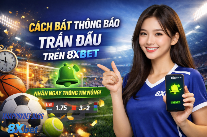 Cách Bật Thông Báo Trận Đấu Trên 8xbet Để Không Bỏ Lỡ Cơ Hội image2