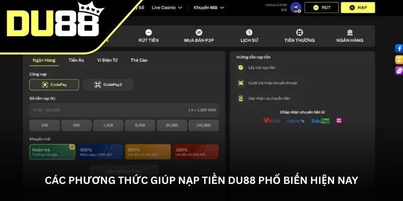 Hướng dẫn nạp tiền DU88 – Thao tác dễ dàng trên mọi thiết bị image2