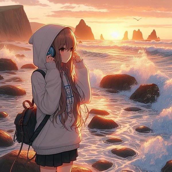 avatar ảnh anime chill lofi 41