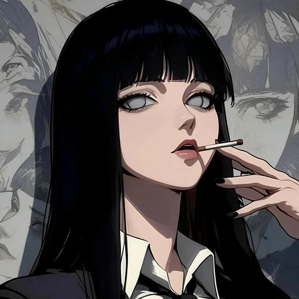 avatar anime nữ ngầu che mặt