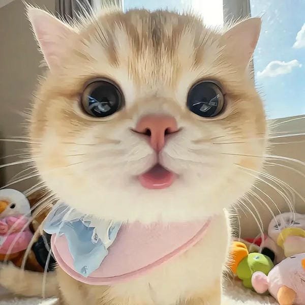 dễ thương avatar mèo vô tri