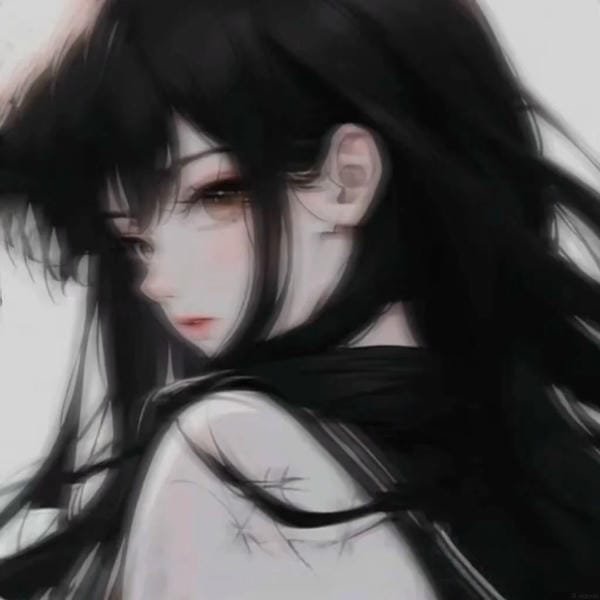 đen trắng avatar anime nữ ngầu