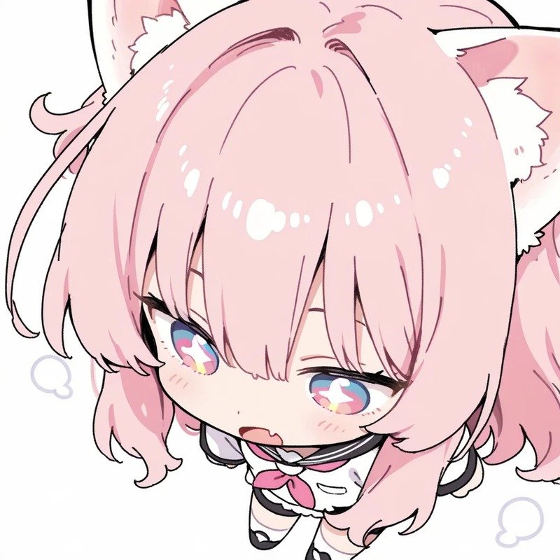 avatar chibi nữ cute màu xanh dương