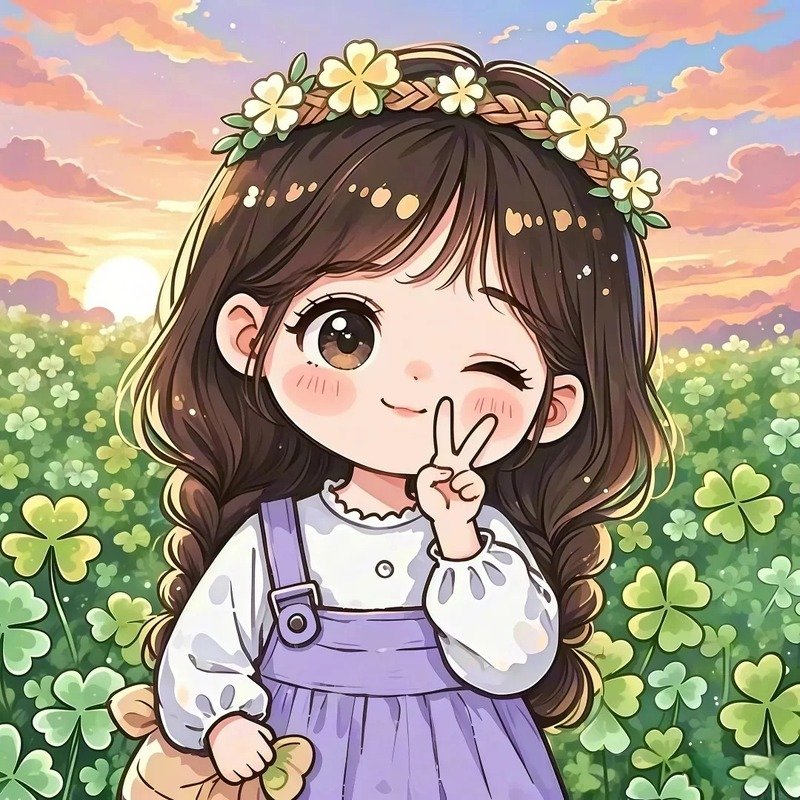 avatar cỏ 4 lá cute 14