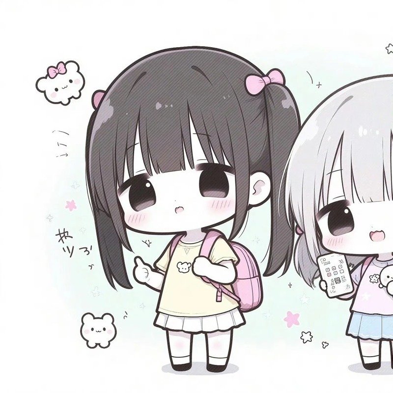 avatar đôi bạn thân nữ cute 1