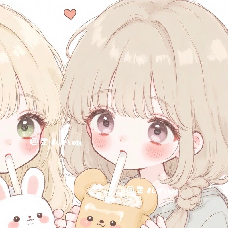 avatar đôi bạn thân nữ cute 16