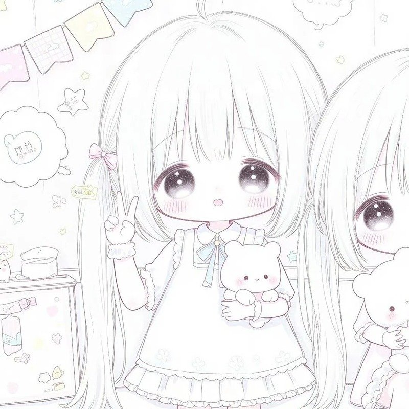 avatar đôi bạn thân nữ cute 21