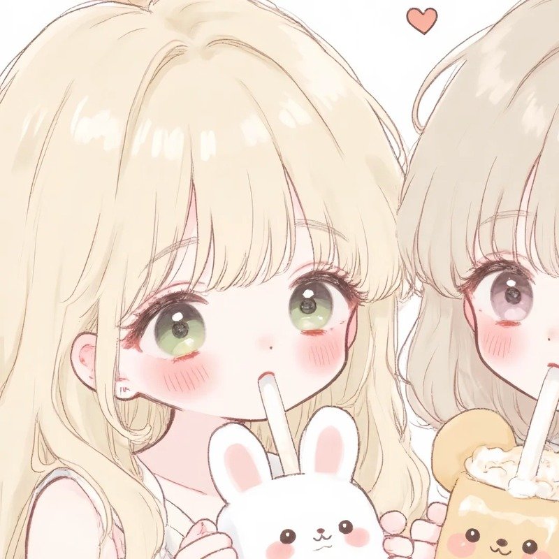 avatar đôi bạn thân nữ cute 3