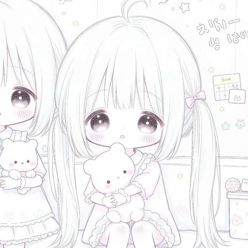 avatar đôi bạn thân nữ cute 39