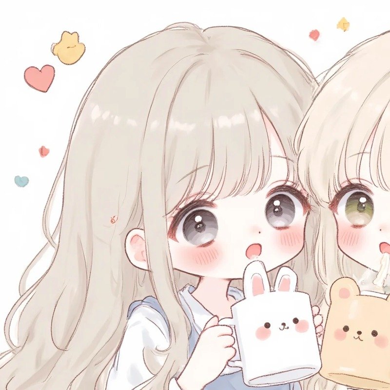 avatar đôi bạn thân nữ cute 7