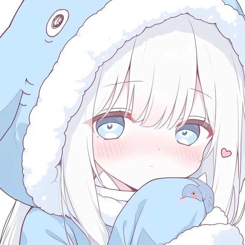 avatar màu xanh dương cute 10