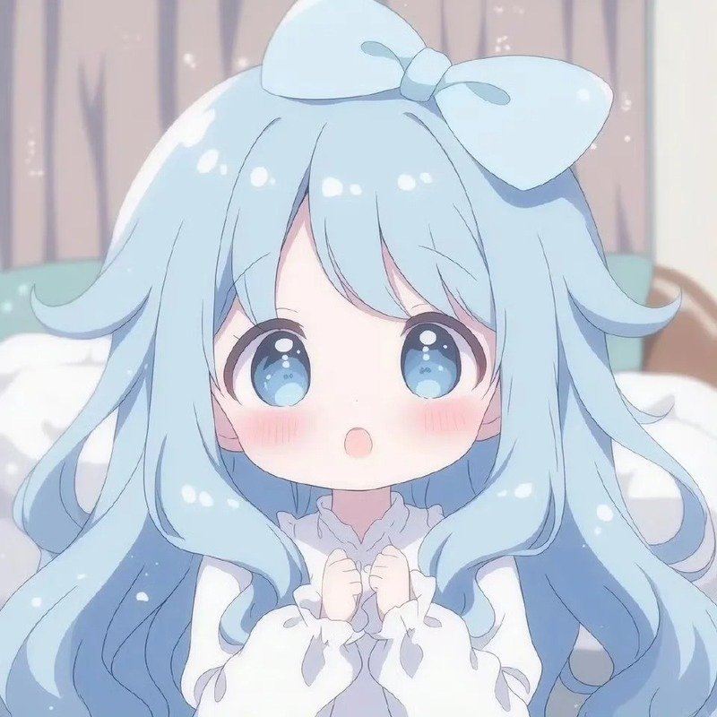 avatar màu xanh dương cute 13
