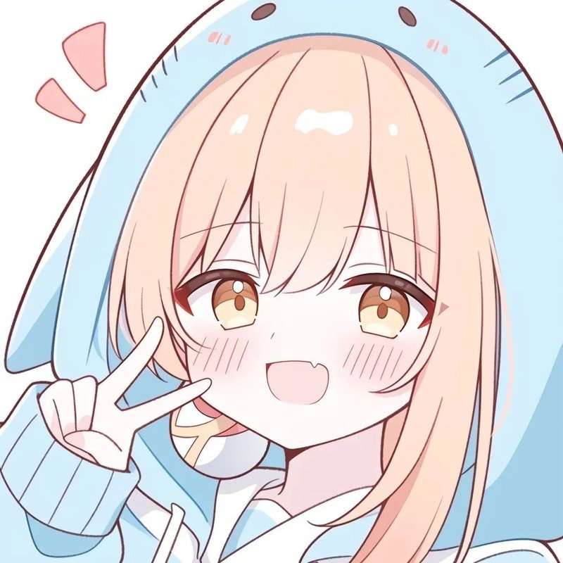 avatar màu xanh dương cute 17