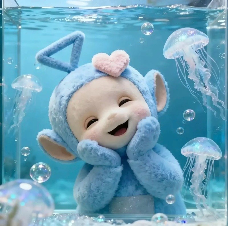 avatar màu xanh dương cute 24