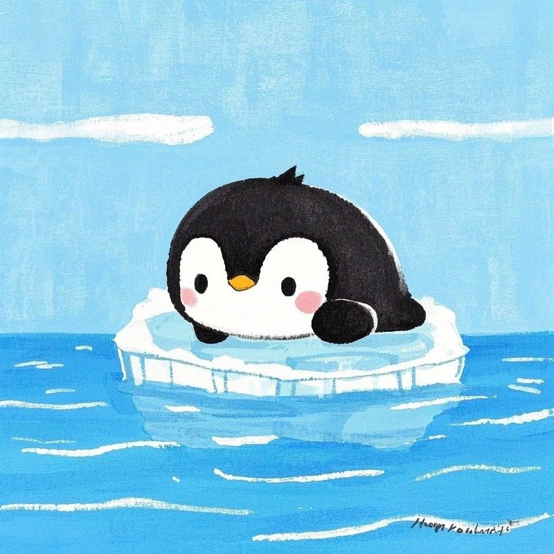 avatar màu xanh dương cute 31