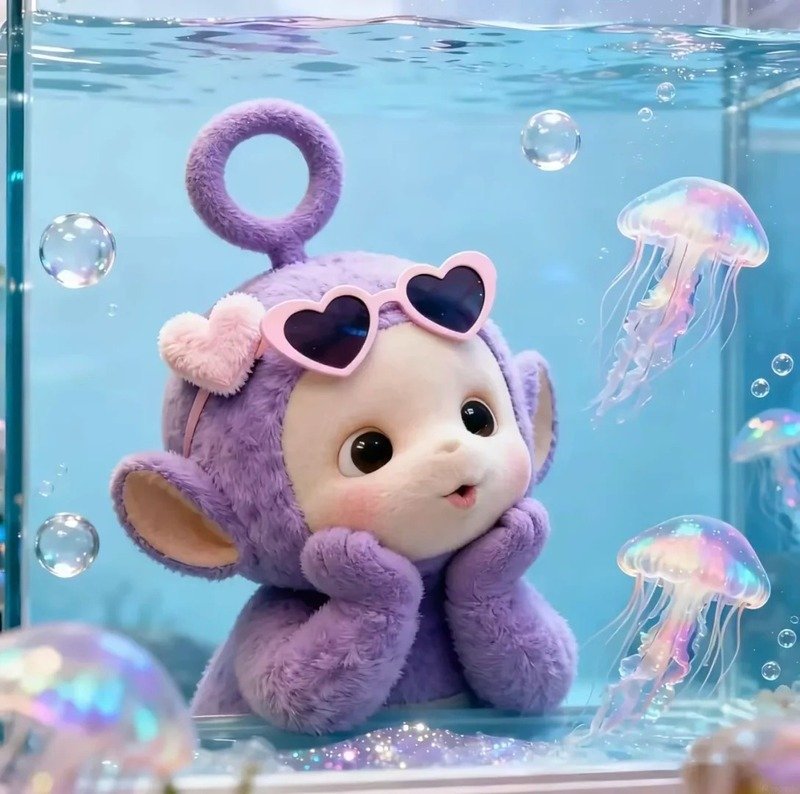 avatar màu xanh dương cute 32