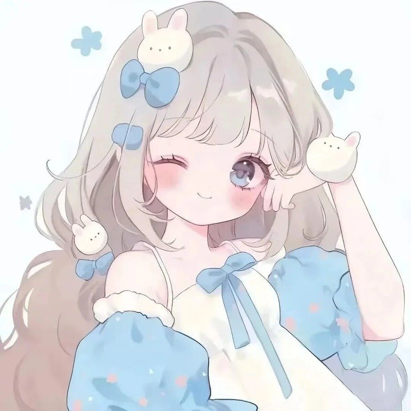 avatar màu xanh dương cute 38