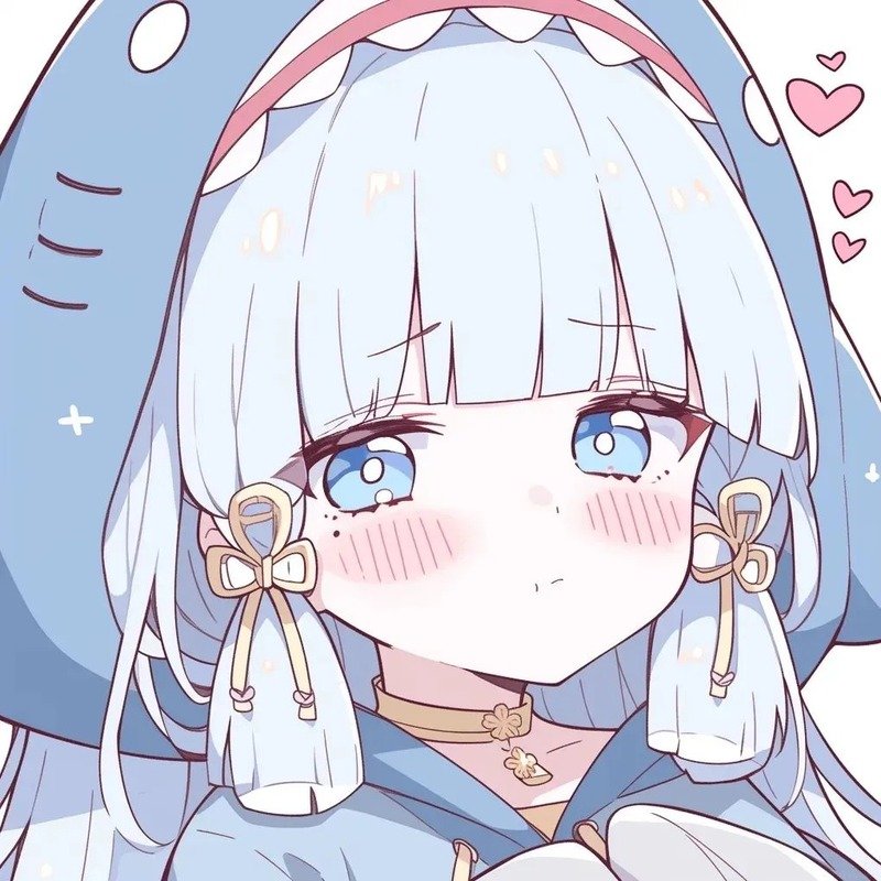 avatar màu xanh dương cute 7
