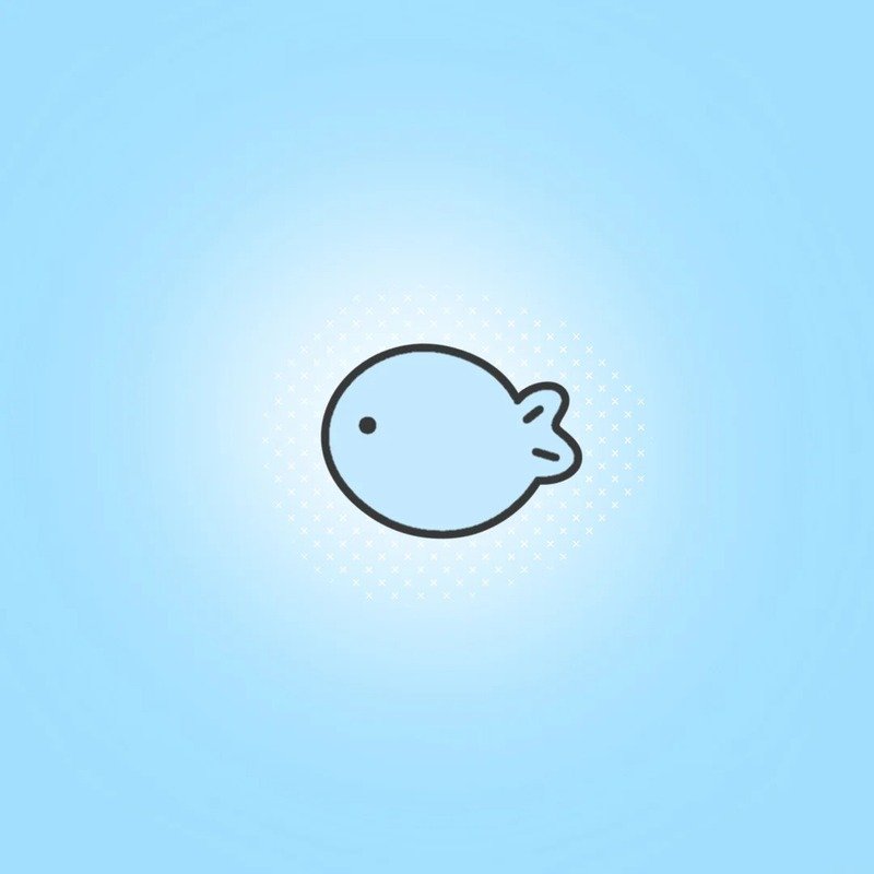 avatar màu xanh dương cute 8