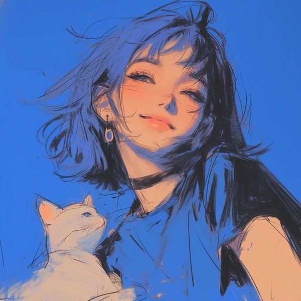avatar màu xanh dương ngầu 18
