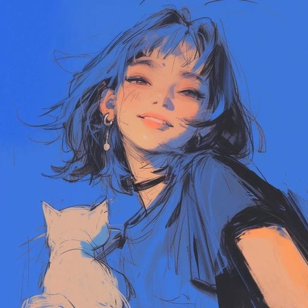avatar màu xanh dương ngầu 19