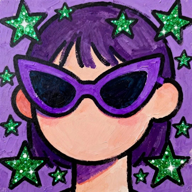 avatar màu tím cute 1