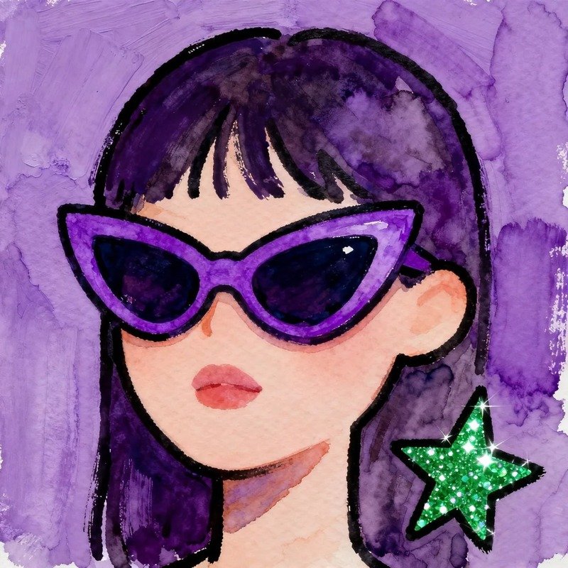 avatar màu tím cute 10